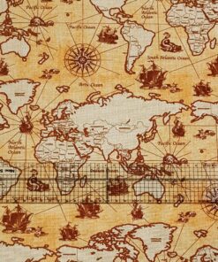 Tkanina wodoodporna mapa odyseja sepii - obrazek 3
