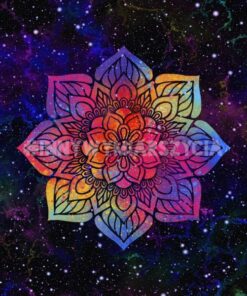 Panel wodoodporny mandala tęczowa galaktyka