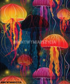 Alternative view of Ortalion wodoodporny duże kolorowe meduzy 3