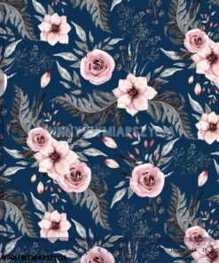 Alternative view of Tkanina wodoodporna in garden dzikie kwiaty grafit i granat