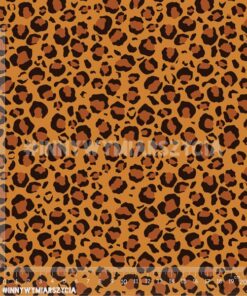 Alternative view of Welur tapicerski print zwierzęcy leopard brązowy panterka