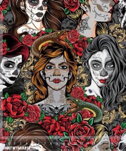 Alternative view of Welur tapicerski średnie sugar skull