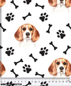 Alternative view of Welur tapicerski beagle łapki i kości