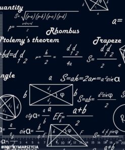 Alternative view of Tkanina wodoodporna matematyka czarny
