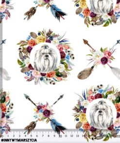 Alternative view of Welur tapicerski pies shih tzu boho