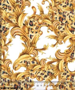 Alternative view of Tkanina wodoodporna print zwierzęcy leopard i ornament panterka
