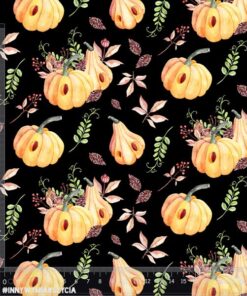 Alternative view of Ortalion wodoodporny halloween dynie i liście jesienne czarny