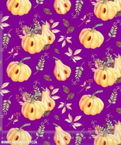 Alternative view of Ortalion wodoodporny halloween dynie i liście jesienne fioletowy