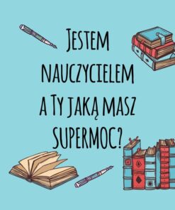 Panel welur dzień nauczyciela książki niebieski
