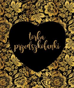 Panel wodoodporny dzień nauczyciela przedszkolanka serce ornament czarny