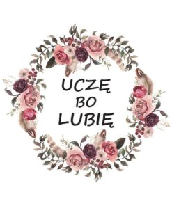 Panel welur dzień nauczyciela wieniec boho biały