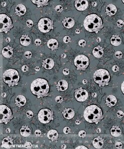 Alternative view of Ortalion wodoodporny czaszki i pajęczyny halloween