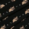 Tkanina wodoodporna małe buldogi francuskie i kości czarny