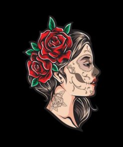 Panel wodoodporny sugar skull and rose 2
