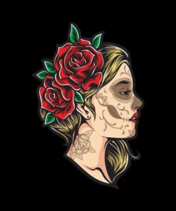 Panel wodoodporny sugar skull and rose 3