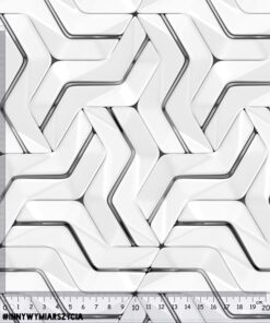 Alternative view of Tkanina wodoodporna panele geometryczne biały czarny