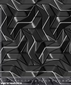 Alternative view of Tkanina wodoodporna panele geometryczne czarny
