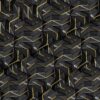 Ortalion wodoodporny panele geometryczne czarny złoty
