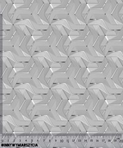 Alternative view of Tkanina wodoodporna panele geometryczne jasno szare