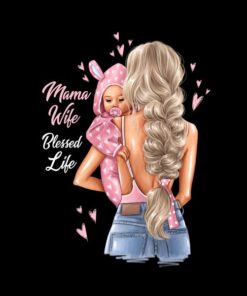 Panel wodoodporny mama, żona, błogosławione życie córka blondynka