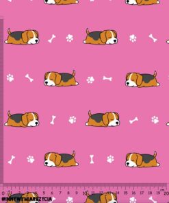 Alternative view of Ortalion wodoodporny małe beagle i kości różowy