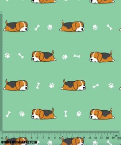 Alternative view of Ortalion wodoodporny małe beagle i kości jasno zielony
