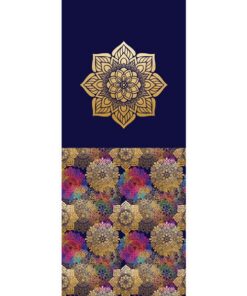 Panel 42x100cm złota mandala na granacie