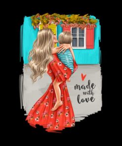 Panel wodoodporny mama made with love syn i mama blondynka