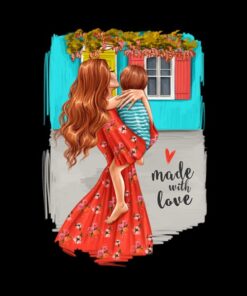 Panel wodoodporny mama made with love syn i mama ruda