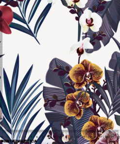 Alternative view of Tkanina wodoodporna tropikalne liście i orchidee