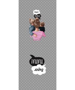 Panel 42x100cm super mama dzieci 2 kropki