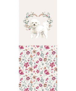 Panel 42x100cm Bichon Frise