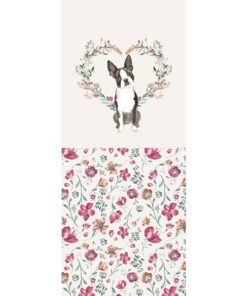 Panel 42x100cm Boston Terrier