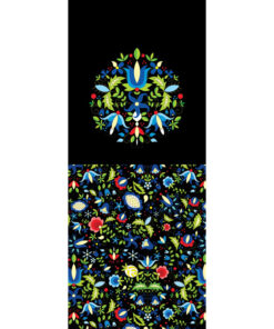 Panel 42x100cm kaszub czarny