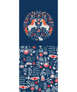 Panel 42x100cm skandynawski folk jednorożce