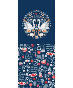 Panel 42x100cm skandynawski folk łabędzie