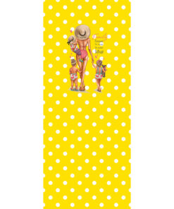 Panel 42x100cm mama i córki blondynki kropki