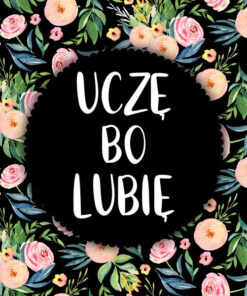 Panel welur dzień nauczyciela lubię łąka czarny