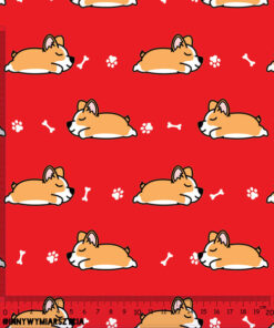 Alternative view of Ortalion wodoodporny małe corgi i kości czerwony