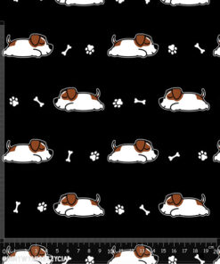 Alternative view of Ortalion wodoodporny małe jack russell i kości czarny