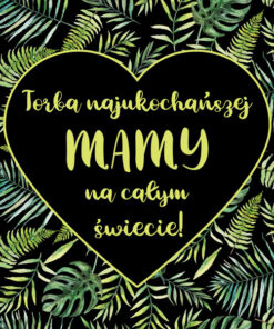 Panel wodoodporny najukochańsza mama tropikalne liście monstera bananowiec palmowe