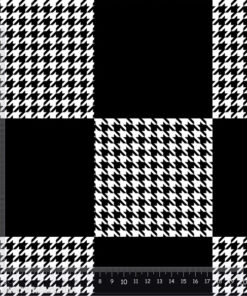 Alternative view of Welur tapicerski patchwork pepitka czarny