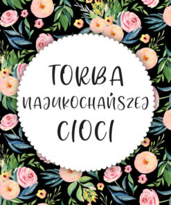 Panel wodoodporny torba najukochańszej cioci łąka biało czarny