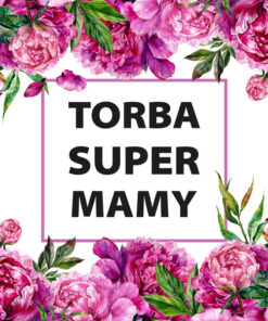 Panel wodoodporny torba super mamy piwonie biały