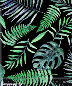 Alternative view of Tkanina wodoodporna tropikalne liście monstera bananowiec palmowe 2