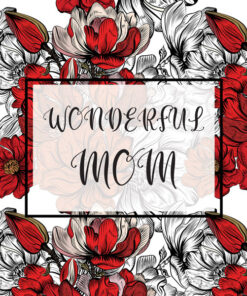 Panel wodoodporny wonderful mom rysowane maki