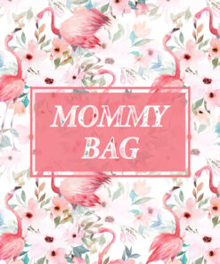 Panel wodoodporny mommy bag kwiaty i flamingi watercolor