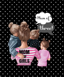 Panel wodoodporny super mama mum of three córki