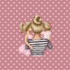 Panel wodoodporny best mum super mama córki blondynka różowe serca
