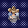 Panel wodoodporny best mum super mama synowie blondynka niebieskie serca